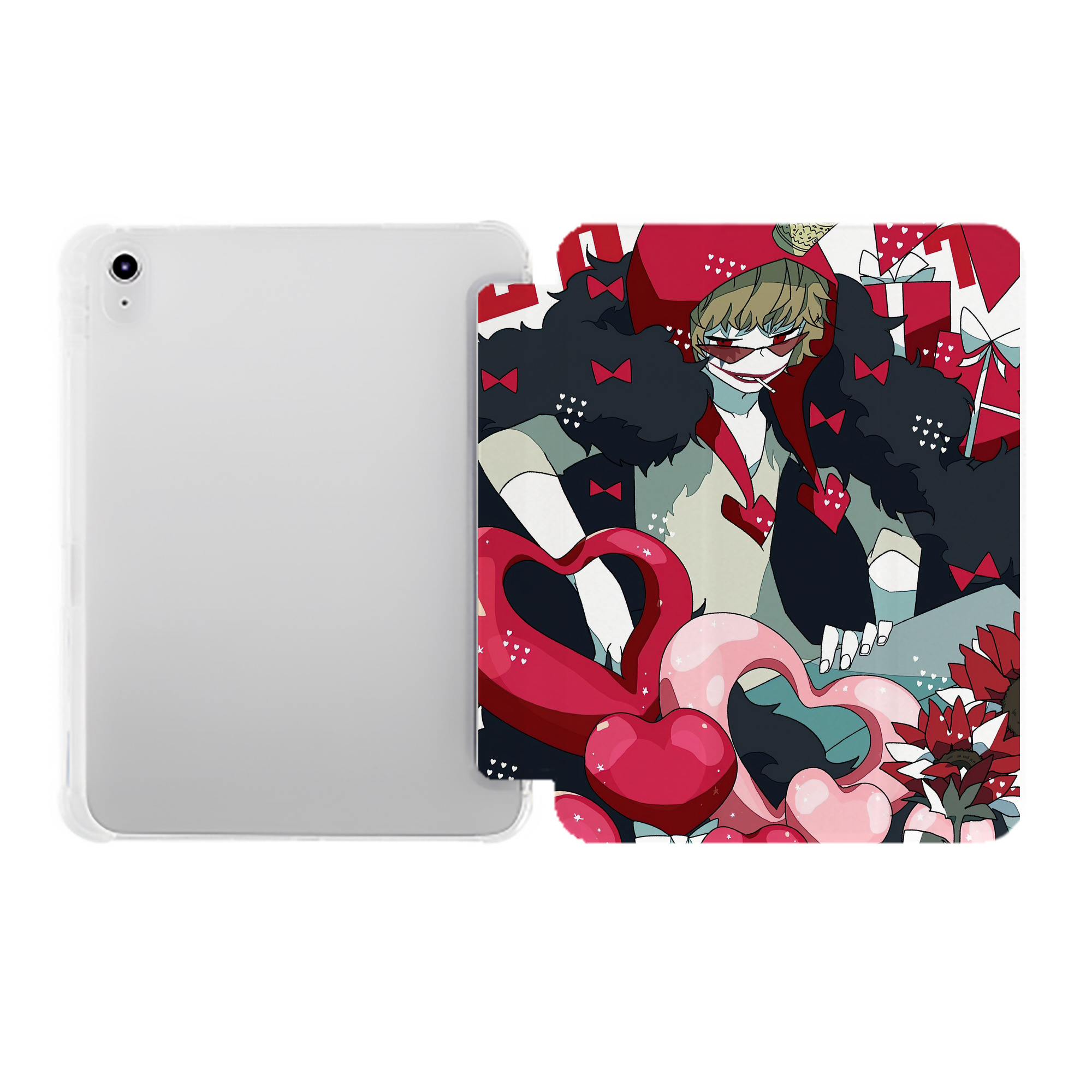 （画像用） ワンピース ONE PIECE IPad ケース ペン収納付き 三つ折りスタンド PUレザー×シリコン 対応機種9.5/10.5/10.9インチ